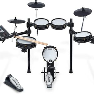 Alesis Kit de Bateria Command Mesh SE – Bateria elétrica com blocos silenciosos de malha de zona dupla, conectividade MIDI USB e mais de 600 sons eletrônicos e acústicos
