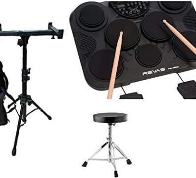 Kit Bateria Eletronica Revas Roland Pb350 + Estante + Banco