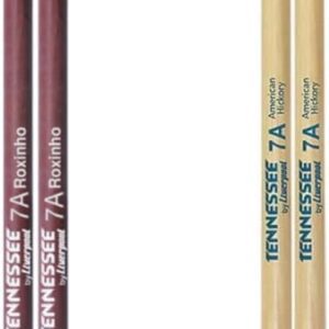 Kit de baquetas 7A Roxinho e 7A Tennessee Hickory
