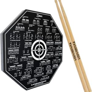 Pad Estudo Bateria 8 Polegadas + Par Baquetas Vanguarda 6a