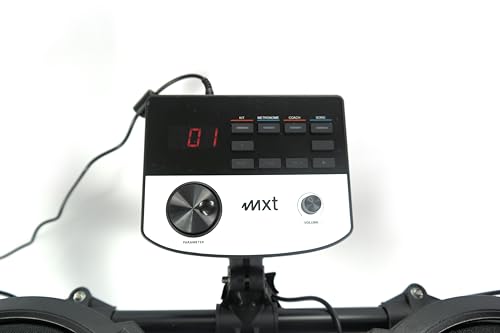Bateria Eletrônica Digital MXT, 4 Pads de Bateria, 3 Pratos, Módulo de Som, Pedais, Preta