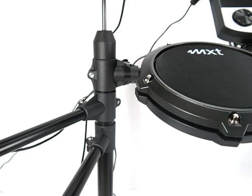 Bateria Eletrônica Digital MXT, 4 Pads de Bateria, 3 Pratos, Módulo de Som, Pedais, Preta