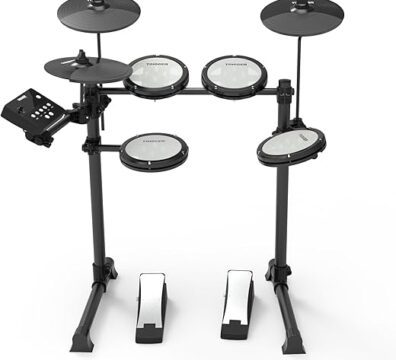 VOGGA Bateria Eletrônica Trigger TD200 - Kit 7 Peças - Preta