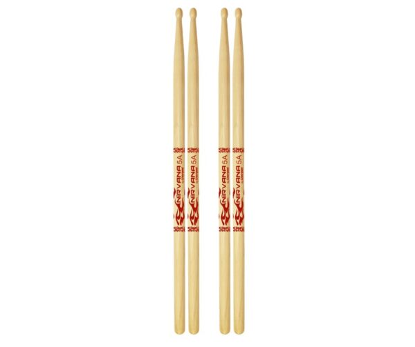 Baqueta Liverpool Nirvana Ecobio 5A madeira Kit com dois pares,