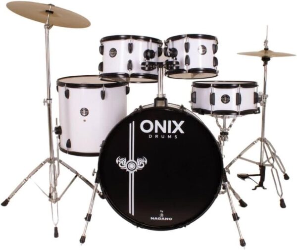 Bateria Acústica Tagima Nagano Onix Smart 22" C/Banco Cor:Rock White