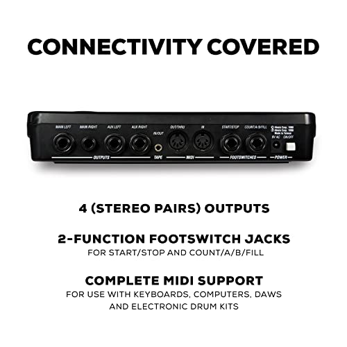 Alesis SR-16 | Studio-Grade Standalone Drum Machine With On-Board Sound Li-brary, Performance Driven I/O and In-Built Effects 100 patterns