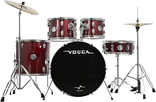 BATERIA ACÚSTICA VOGGA PULSE BUMBO 22" VPD222 WRD (WINE RED)