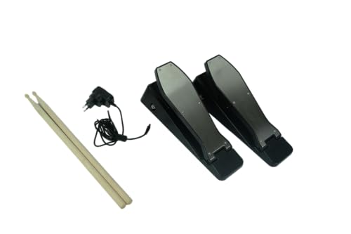 Bateria Eletrônica Digital MXT, 4 Pads de Bateria, 3 Pratos, Módulo de Som, Pedais, Preta