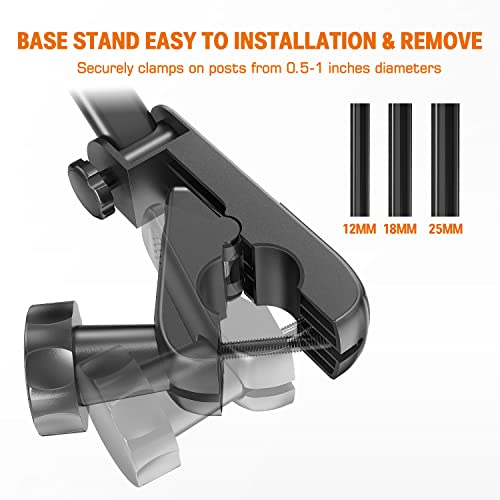 Suporte de tablet para microfone e iPad, suporte de música para smartphone, tablet, microfone para partituras, serve para dispositivos de tamanho de tela de 12,9 a 32,9 cm