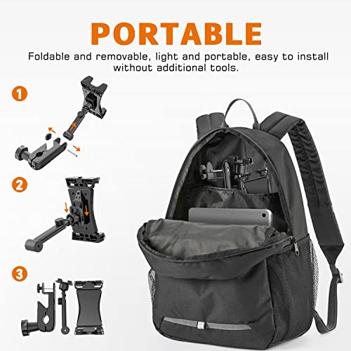 Suporte de tablet para microfone e iPad, suporte de música para smartphone, tablet, microfone para partituras, serve para dispositivos de tamanho de tela de 12,9 a 32,9 cm
