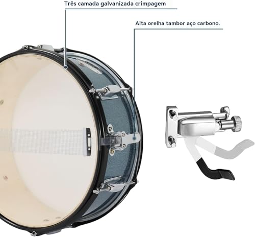 VEDO Bateria Acústica 5 Peças Profissional para Adultos - Kit Completo com Banco, Pratos e Pedal (Madeira de Álamo, 22 Polegadas, azul) para Iniciantes e Estudantes de Música